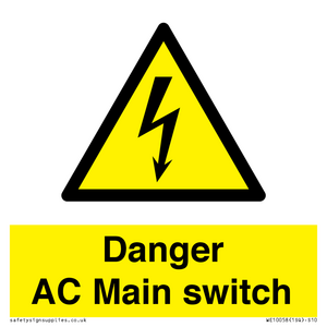 Danger AC Main switch 